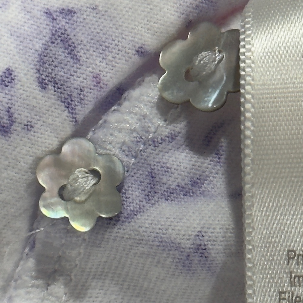 Eileen West White LilacCap Sleeve Chemise - Picture 6 of 6